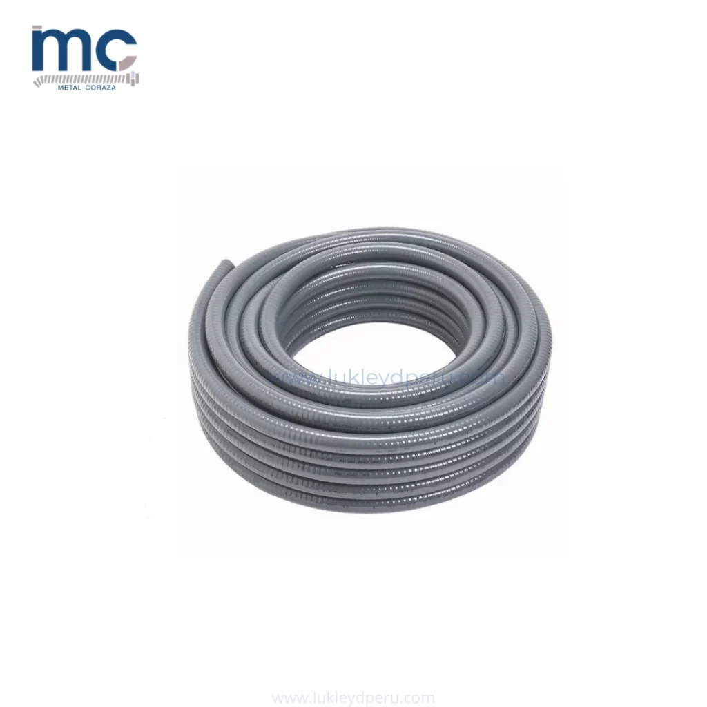 tuberia conduit flexible c/f pvc 1 1/2´´ - metal coraza