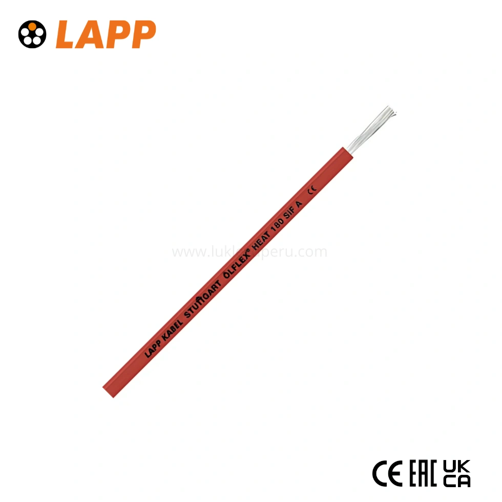 CABLE OLFLEX 1X1MM2 HEAT 180 SIF A 0.6/1KV SILICONA ROJO UL LAPP