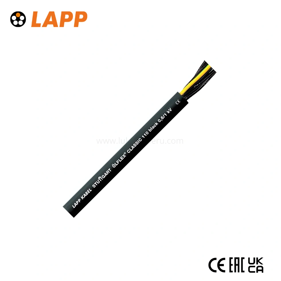 CABLE DE CONTROL 2X0.75MM2 OLFLEX CLASSIC 110 BLACK 0,6/1KV PVC NEGRO LAPP