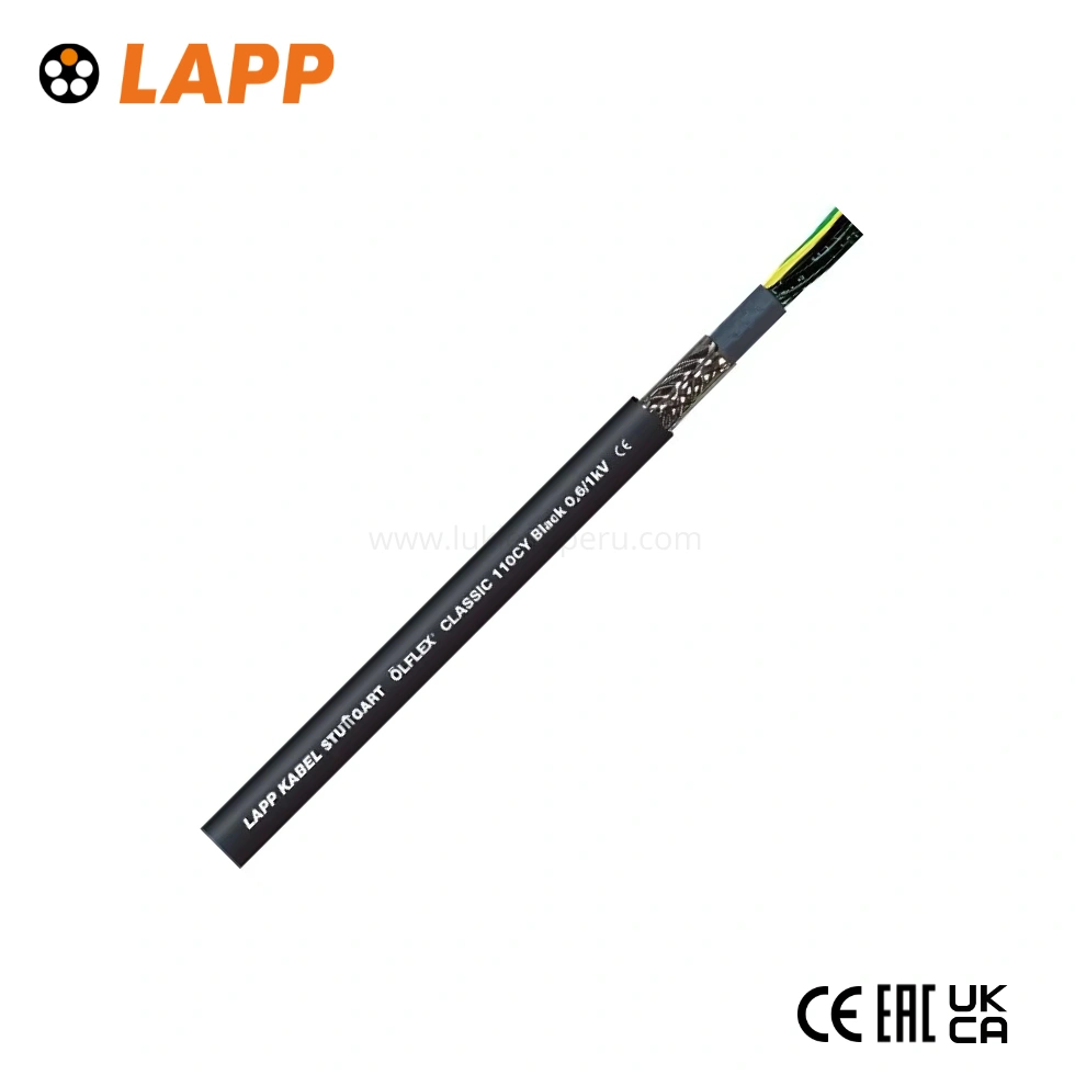CABLE APANTALLADO 2X0.75MM2 OLFLEX CLASSIC 110 CY BLACK 0,6/1KV PVC LAPP KABEL