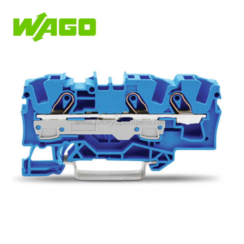 BORNA DE PASO AZUL EX E II 3 CONDUCTORES - WAGO