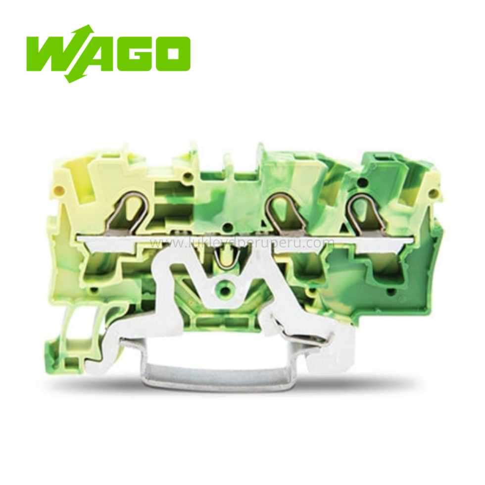 BORNA DE PASO VERDE/AMARILLO EX E II 3 CONDUCTORES(2004-1307) - WAGO