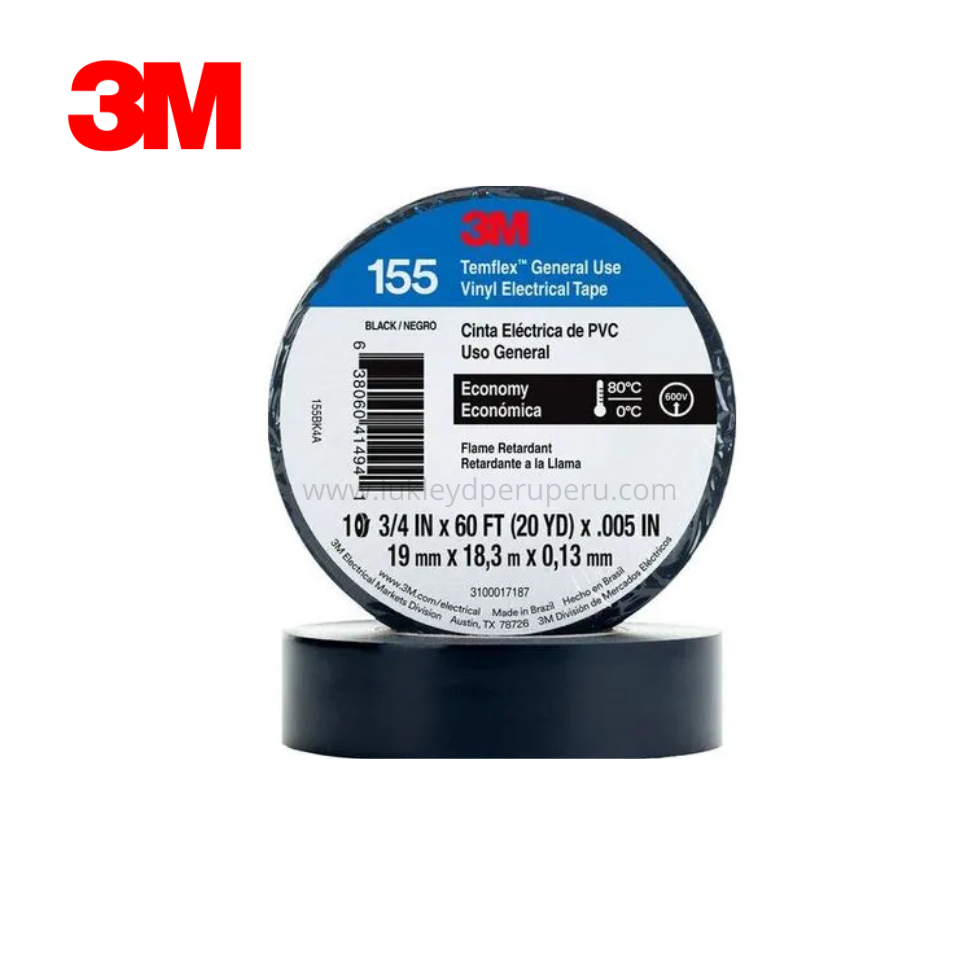 CINTA AISLANTE TEMFLEX 155 NEGRO VINIL