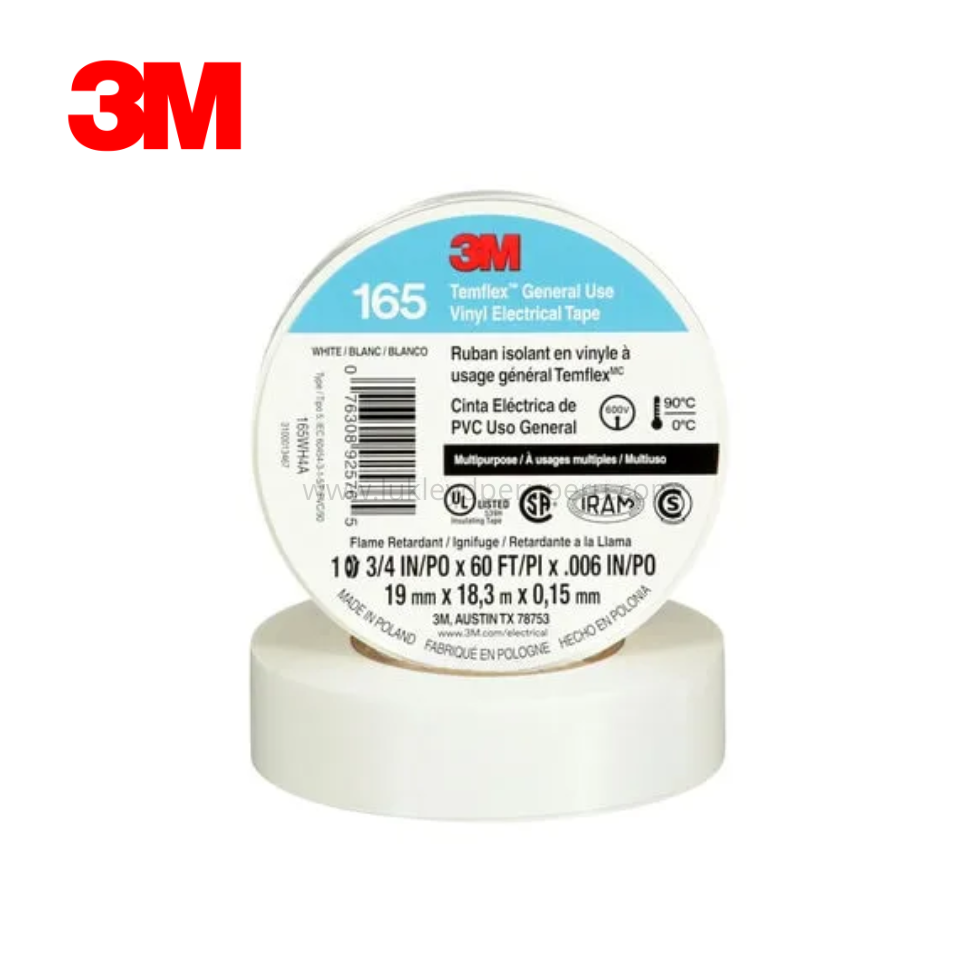 CINTA AISLANTE TEMFLEX 165 BLANCO VINIL