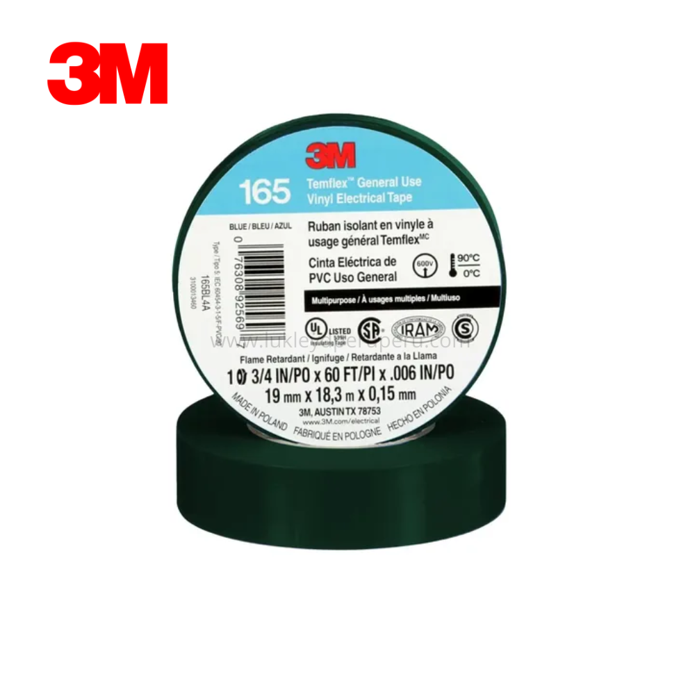 CINTA AISLANTE TEMFLEX 165 VERDE VINIL