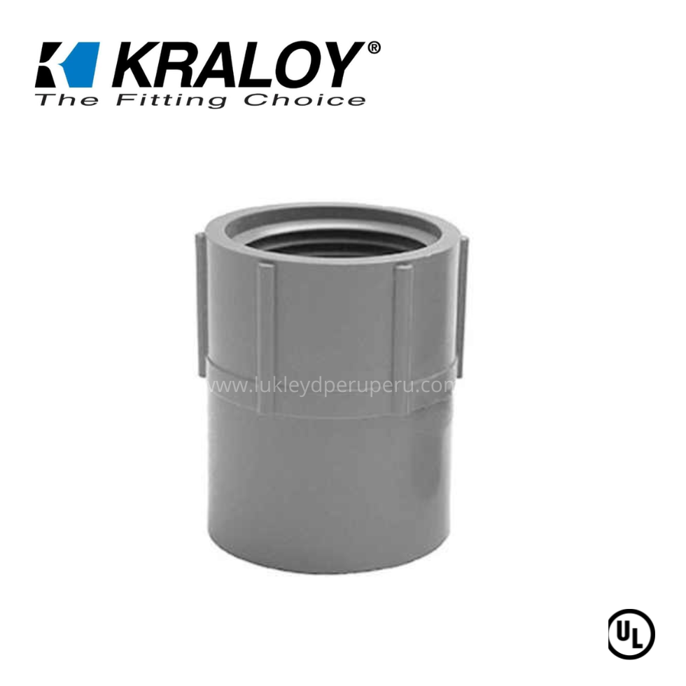 CONECTOR CONDUIT HEMBRA PVC SCH40 1/2´´ UL651 - KRALOY