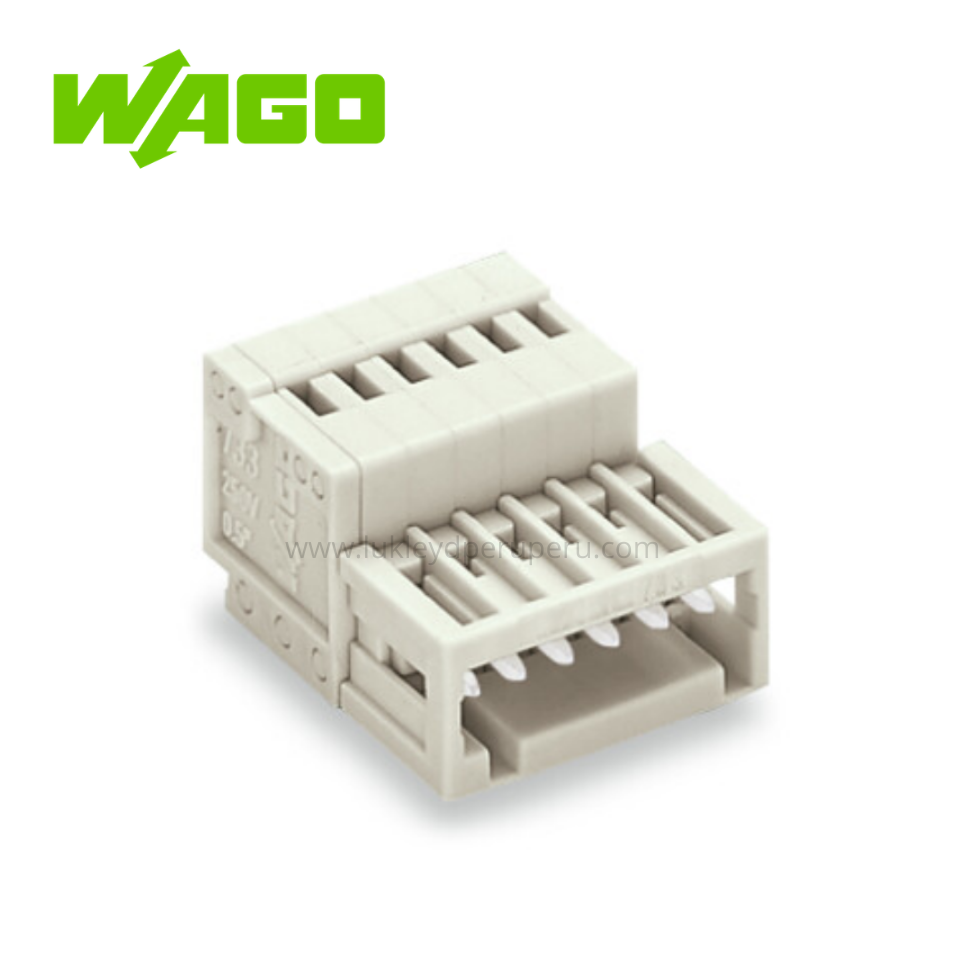 CONECTOR MACHO 2 POLOS PASO 2,5MM 15A 600V (733-202) WAGO