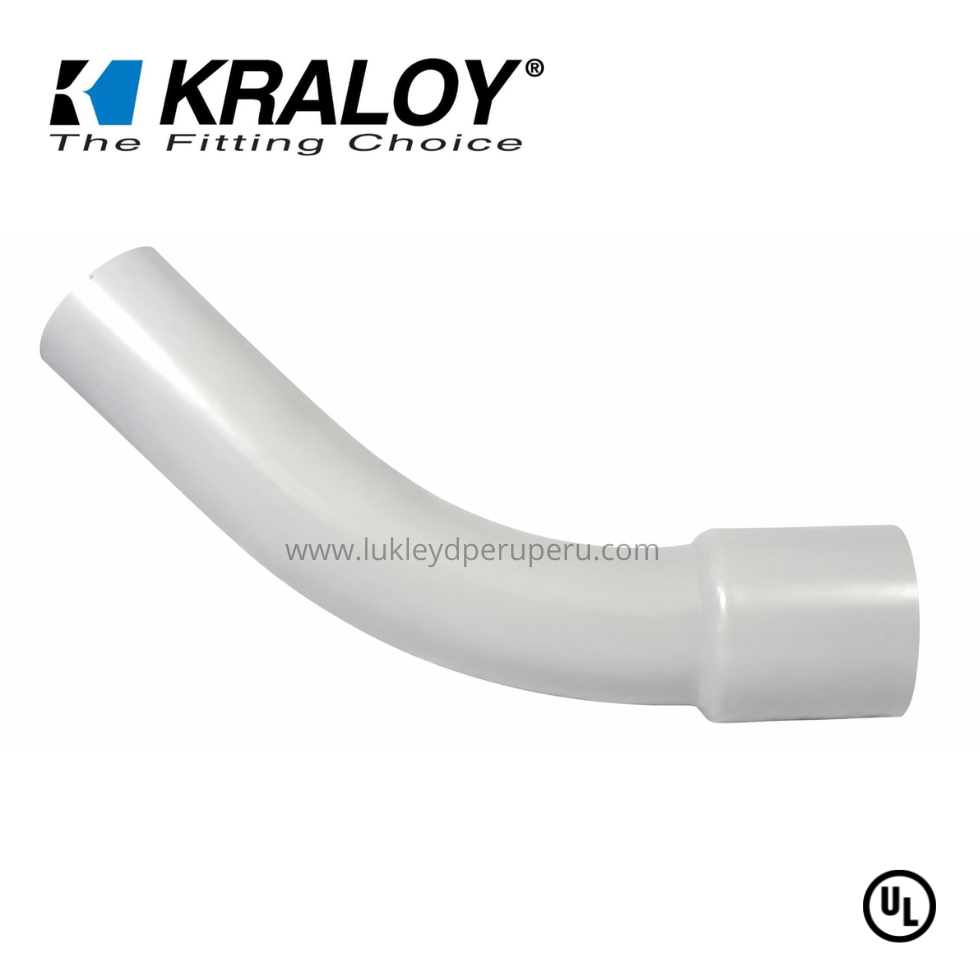 CURVA CONDUIT PVC SCH40 45º 1/2´ UL651 - KRALOY