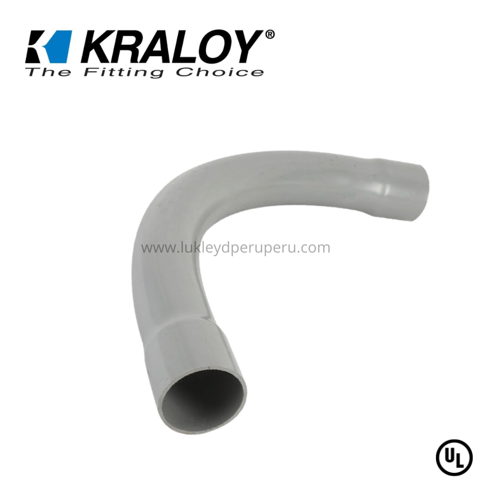 CURVA CONDUIT PVC SCH40 90º 1/2´´ UL651 - KRALOY