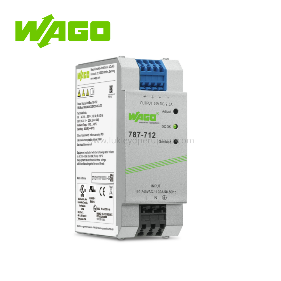 FUENTE DE ALIMENTACION MONOFASICA ECO VIN=110-240VCA VOUT=24VCC - WAGO
