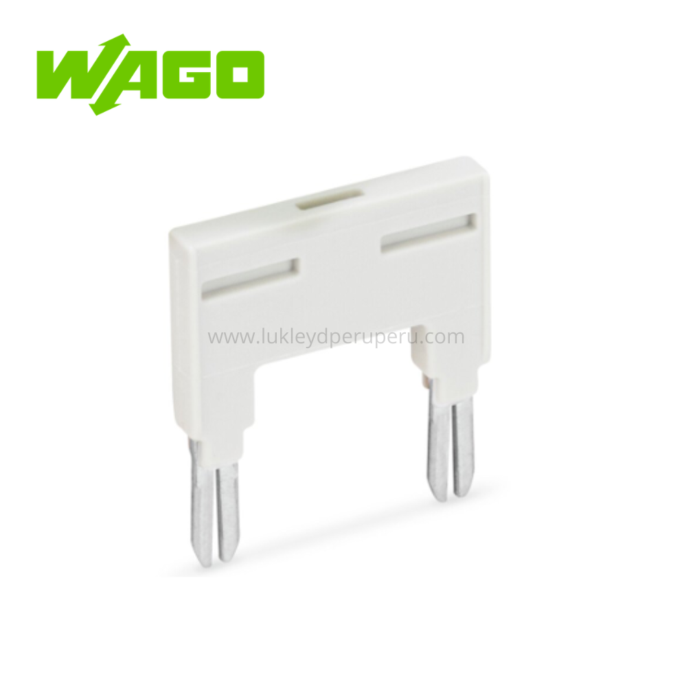 JUMPER DE 2 VÍAS AISLADO DE COLOR GRIS CLARO - WAGO