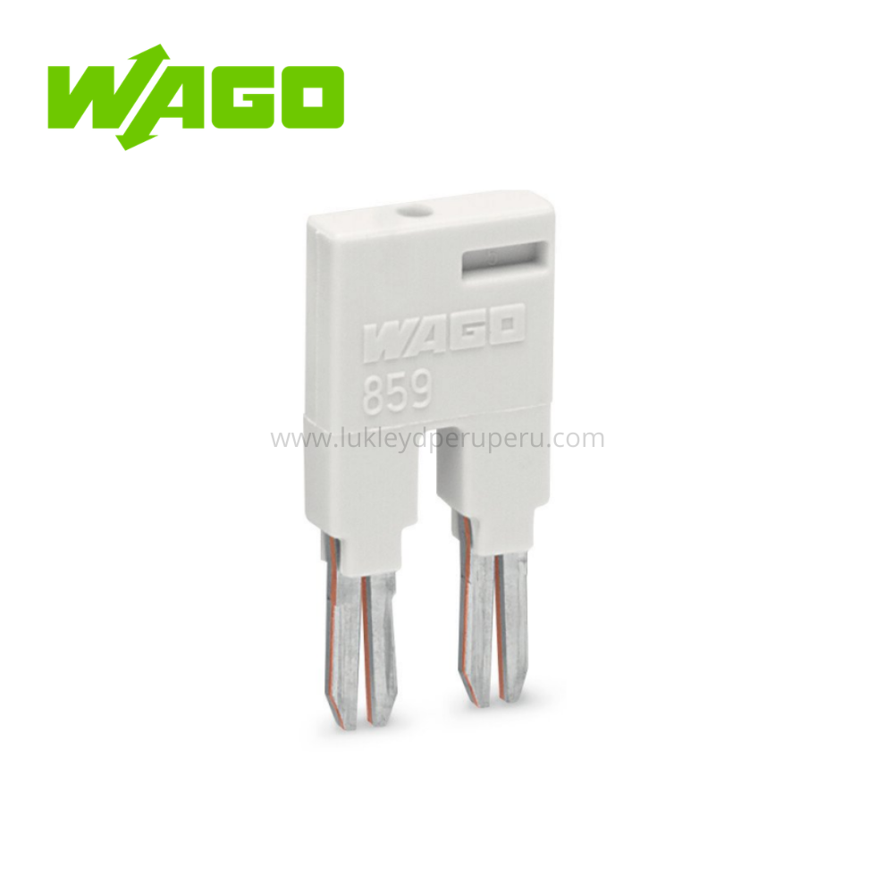JUMPER PARA RANURA DE PUENTE 2 POLOS 18A AISLADO GRIS CLARO - WAGO