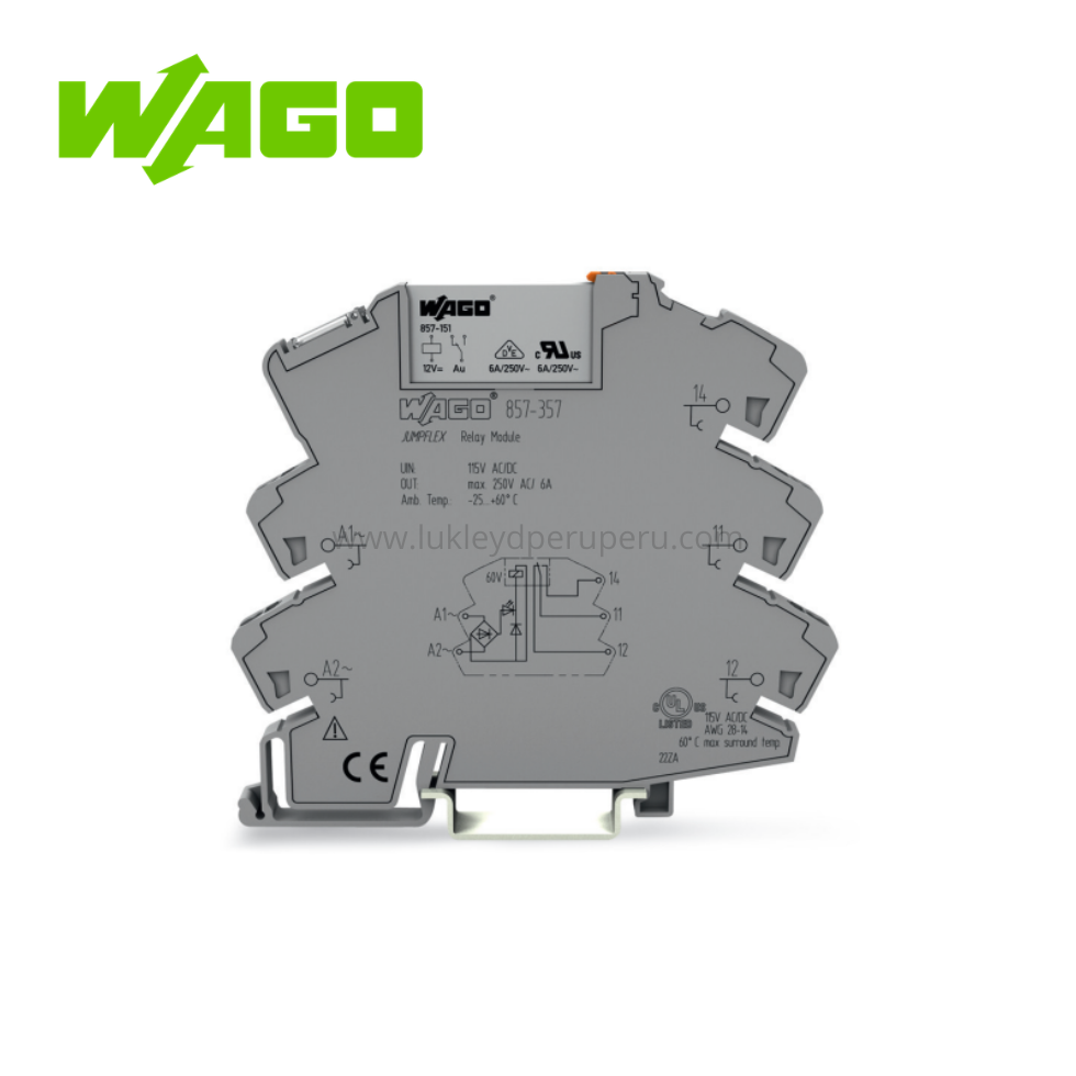 MODULO RELE 12VCC 1 CONTACTO INVERSOR 6A - WAGO