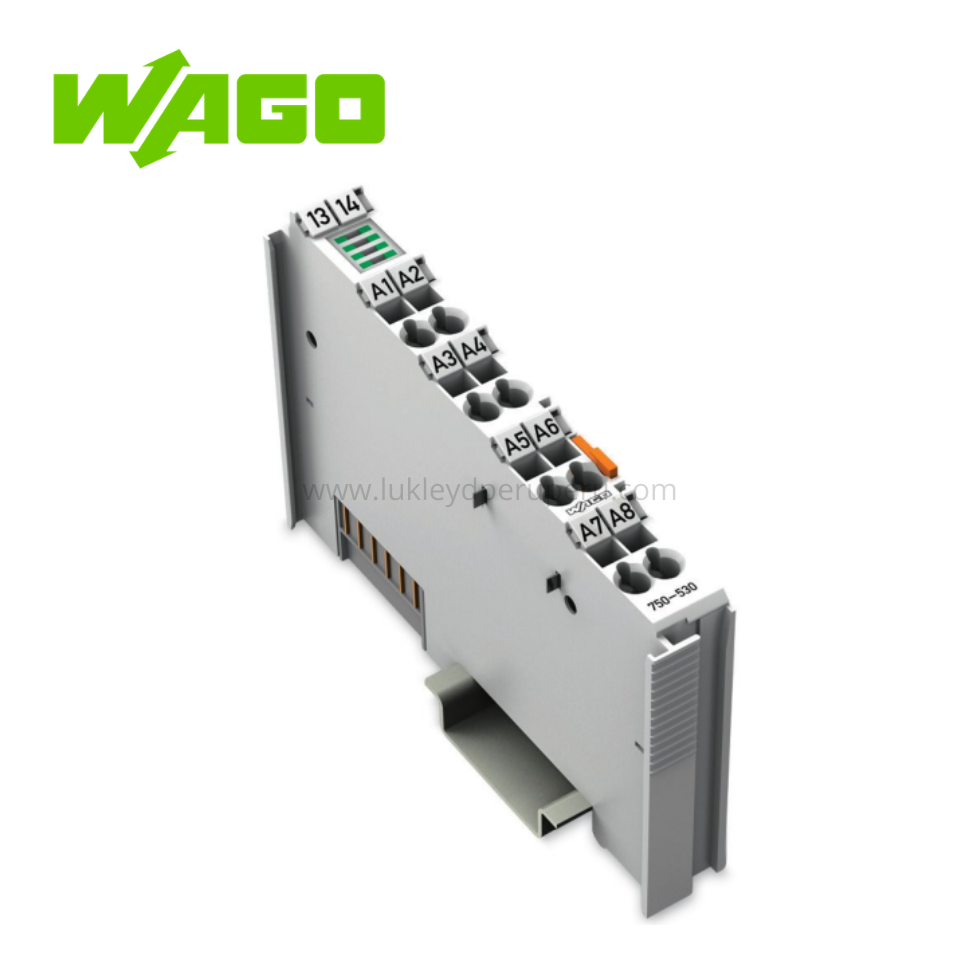 MODULO PLC 8 CANALES SALIDA DIGITAL 24VDC 0.5A RIEL DIN 35 - WAGO