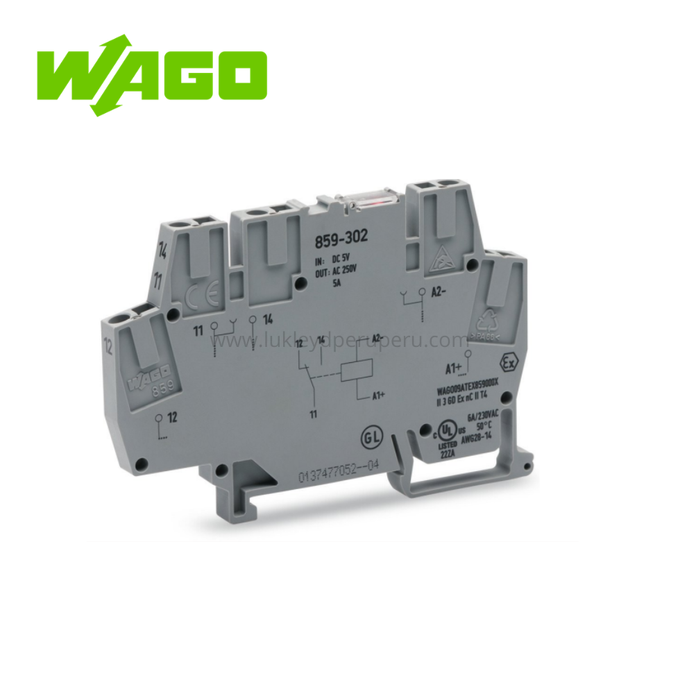 MODULO RELE 24VDC 1 CONTACTO INVERSOR INDICADOR ROJO WAGO