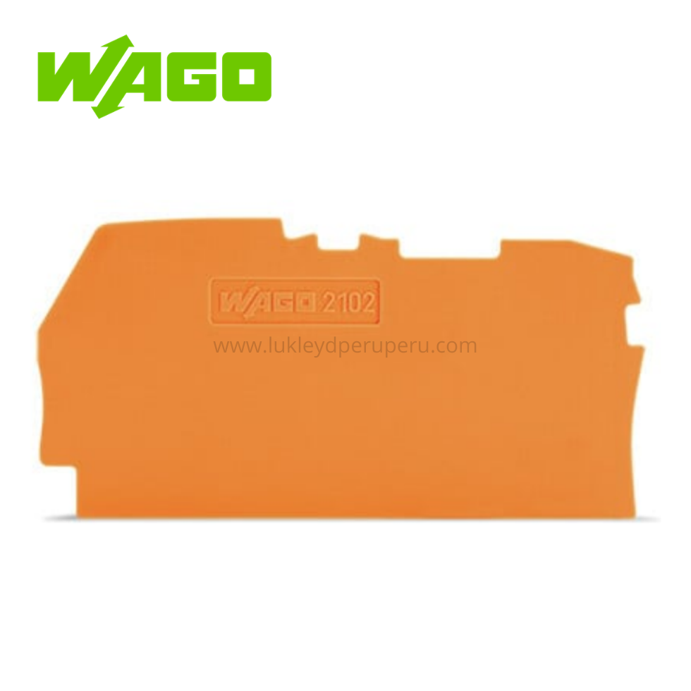 PLACA FINAL E INTERMEDIA 0.8MM ESPESOR NARANJA (2102-1292) - WAGO