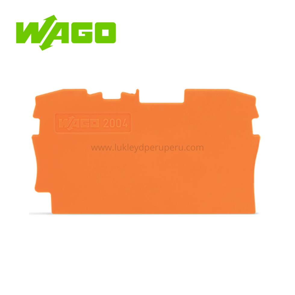 PLACA FINAL E INTERMEDIA 1MM ESPESOR NARANJA(2004-1292) - WAGO