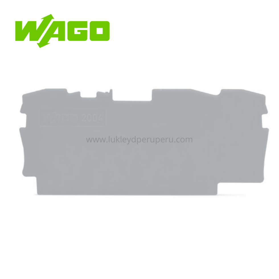 PLACA FINAL E INTERMEDIA 1MM ESPESOR GRIS(2006-1391) WAGO