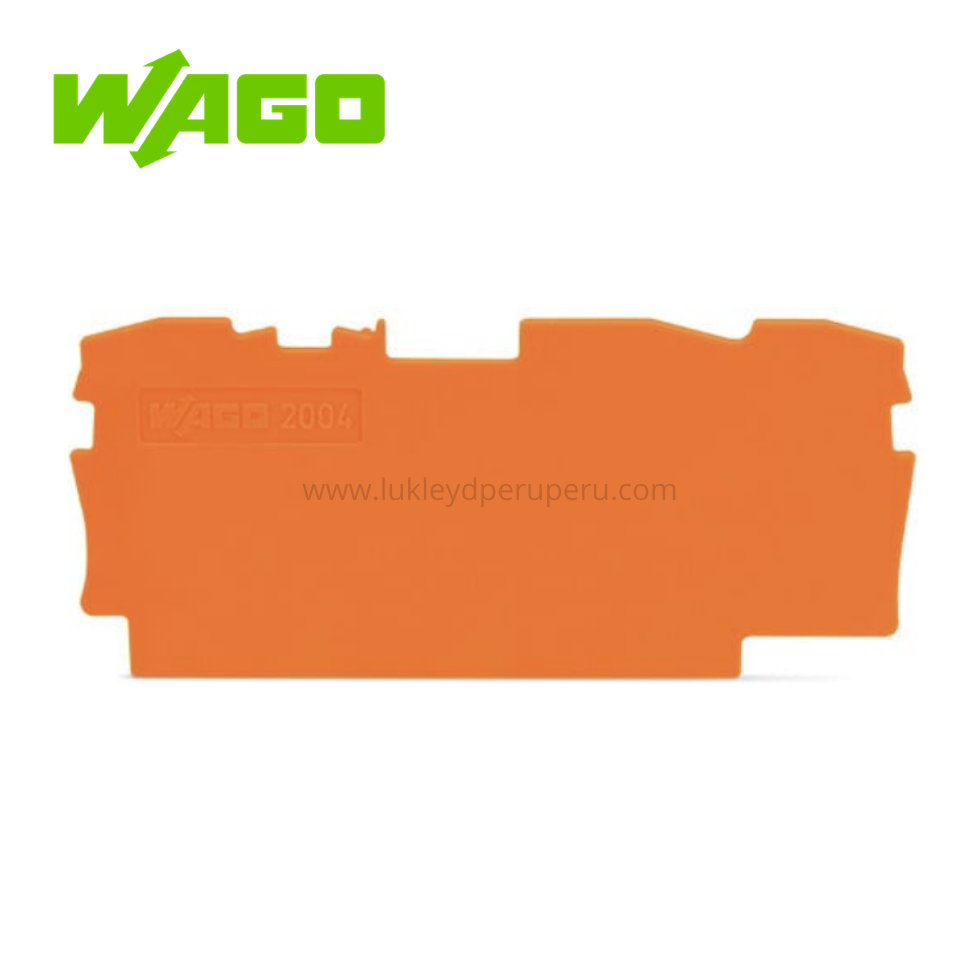 PLACA FINAL E INTERMEDIA 1MM ESPESOR NARANJA(2004-1392) WAGO