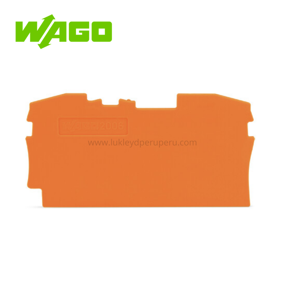 PLACA FINAL E INTERMEDIA 1MM ESPESOR NARANJA(2016-1292) - WAGO