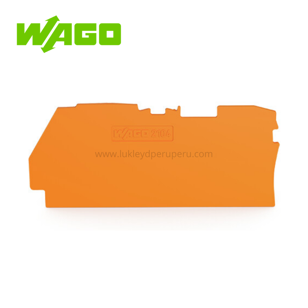 PLACA FINAL E INTERMEDIA 1MM ESPESOR NARANJA(2014-1292) - WAGO