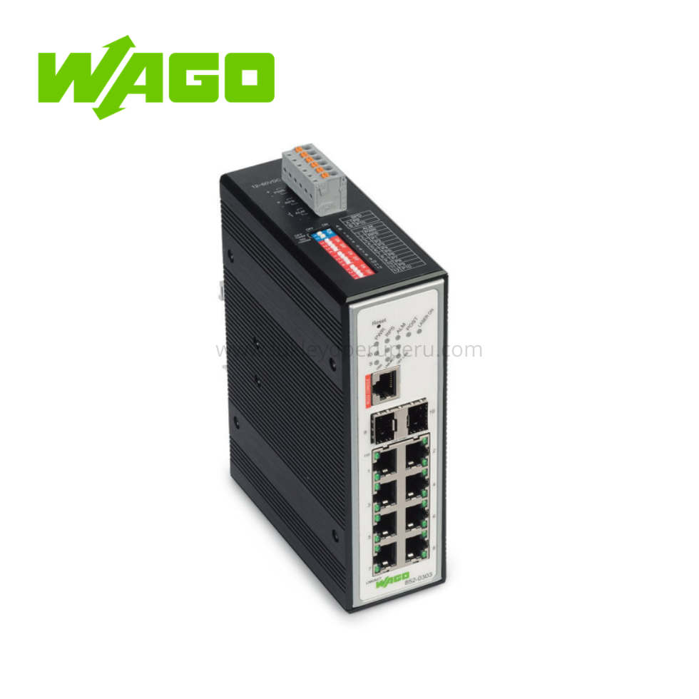SWITCH INDUSTRIAL ADMINISTRABLE 8 PUERTOS 100BASE-TX 2 PUERTOS 1000BASE-SX/LX - WAGO