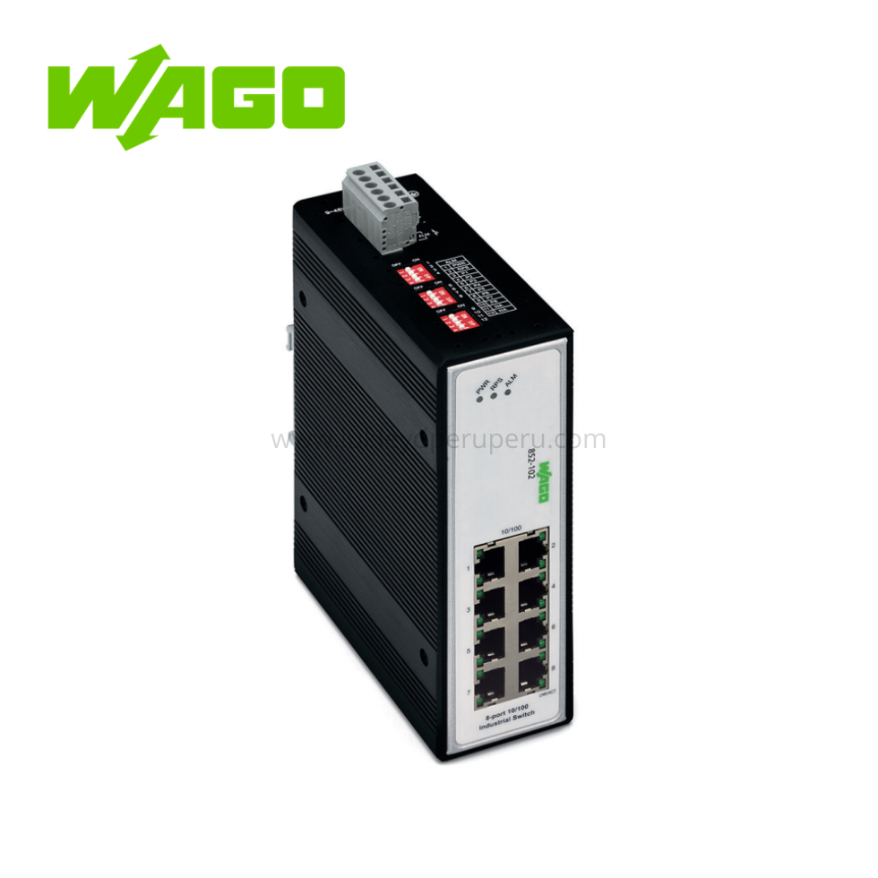 SWITCH INDUSTRIAL DE 8 PUERTOS 100BASE TX WAGO