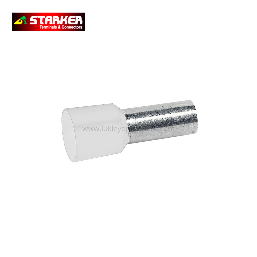 TERMINAL TUBULAR SOBREMOLDEADO BLANCO