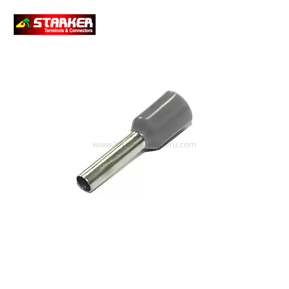 TERMINAL TUBULAR SOBREMOLDEADO GRIS