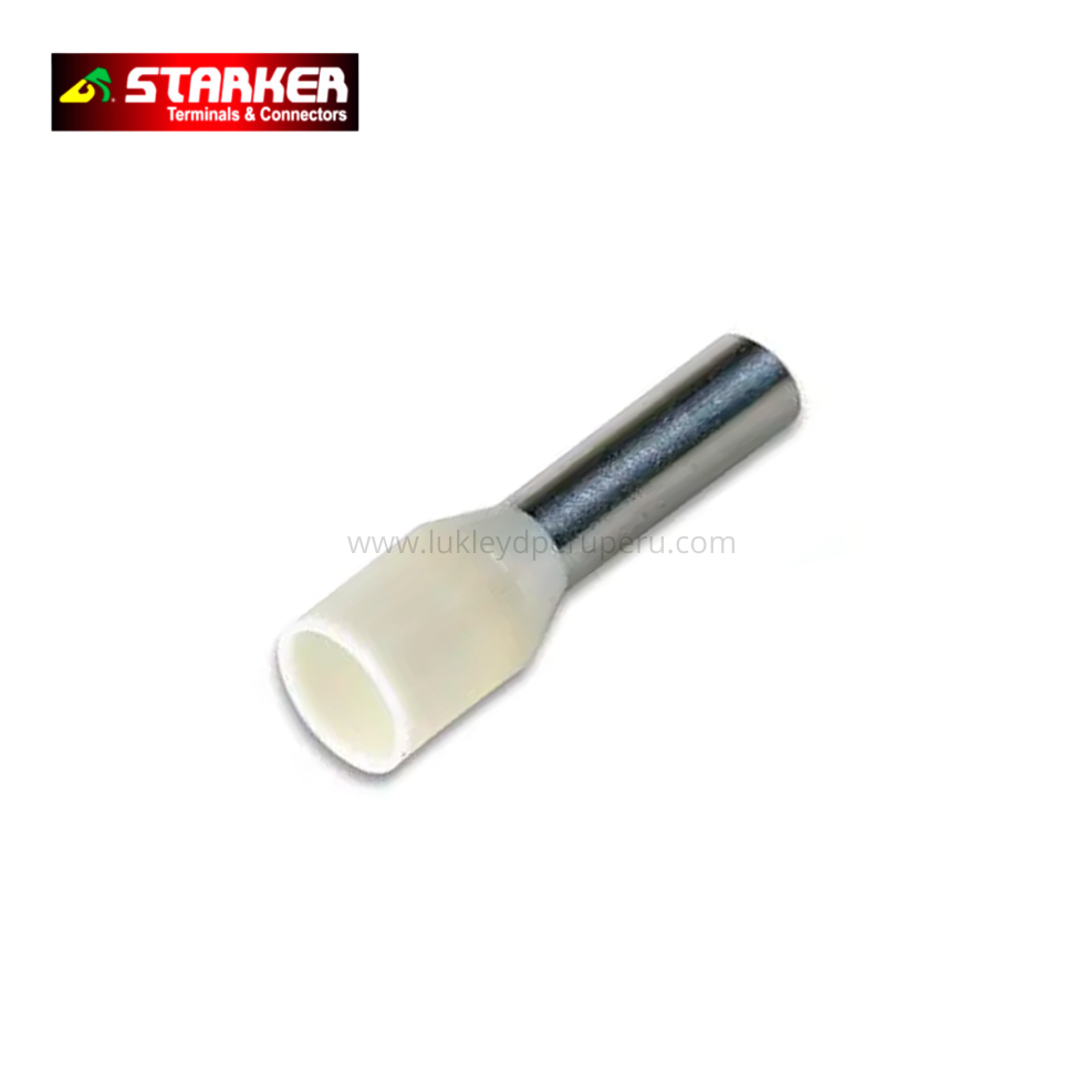 TERMINAL TUBULAR SOBREMOLDEADO MARFIL