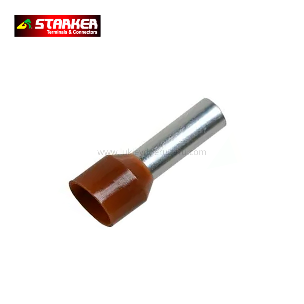 TERMINAL TUBULAR SOBREMOLDEADO MARRÓN