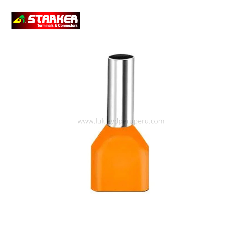 TERMINAL TUBULAR SOBREMOLDEADO NARANJA