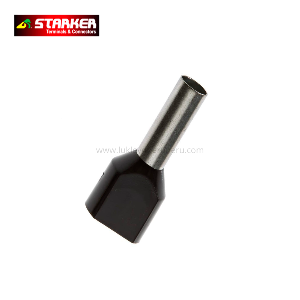 TERMINAL TUBULAR SOBREMOLDEADO NEGRO