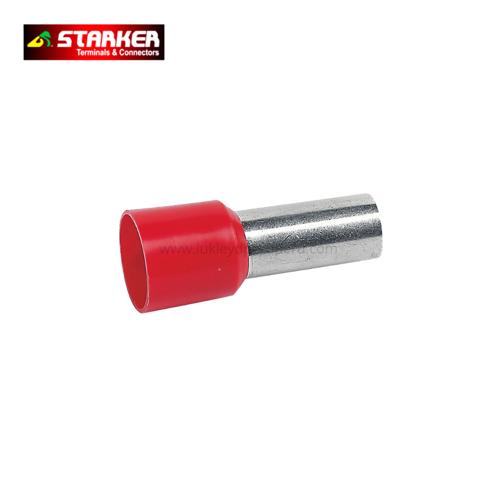 TERMINAL TUBULAR SOBREMOLDEADO ROJO
