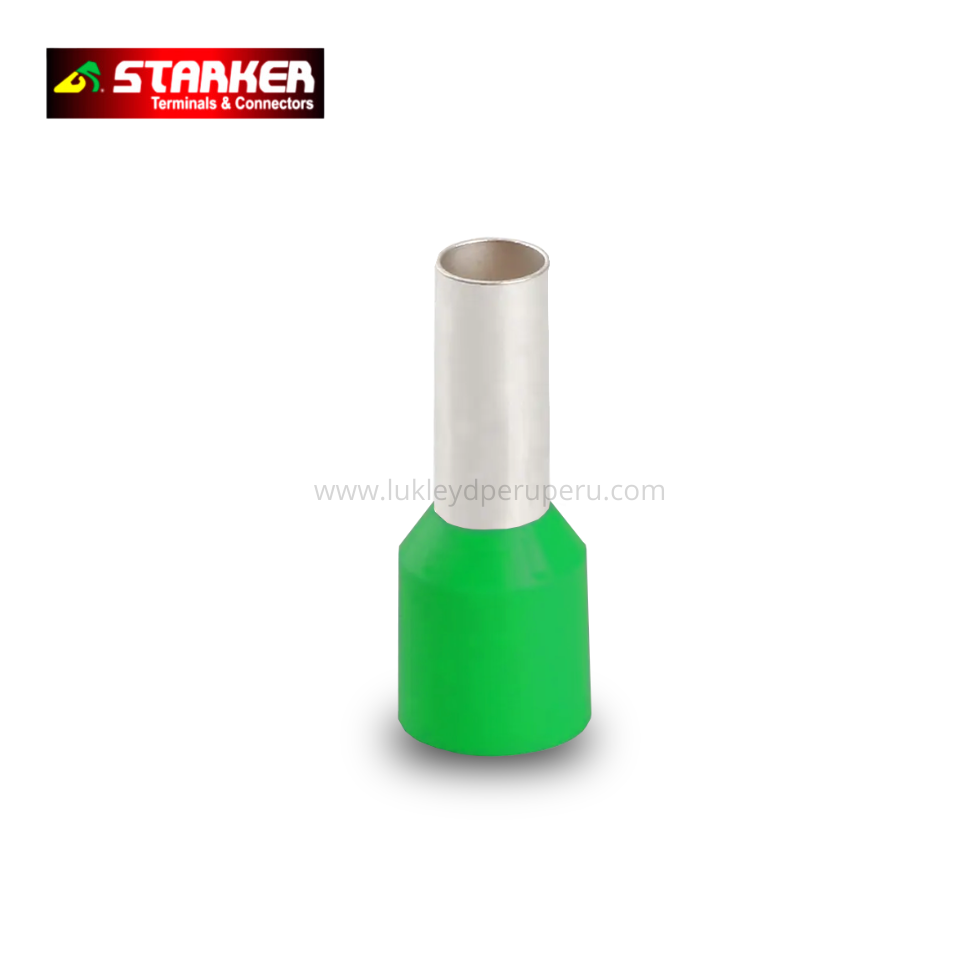 TERMINAL TUBULAR SOBREMOLDEADO VERDE