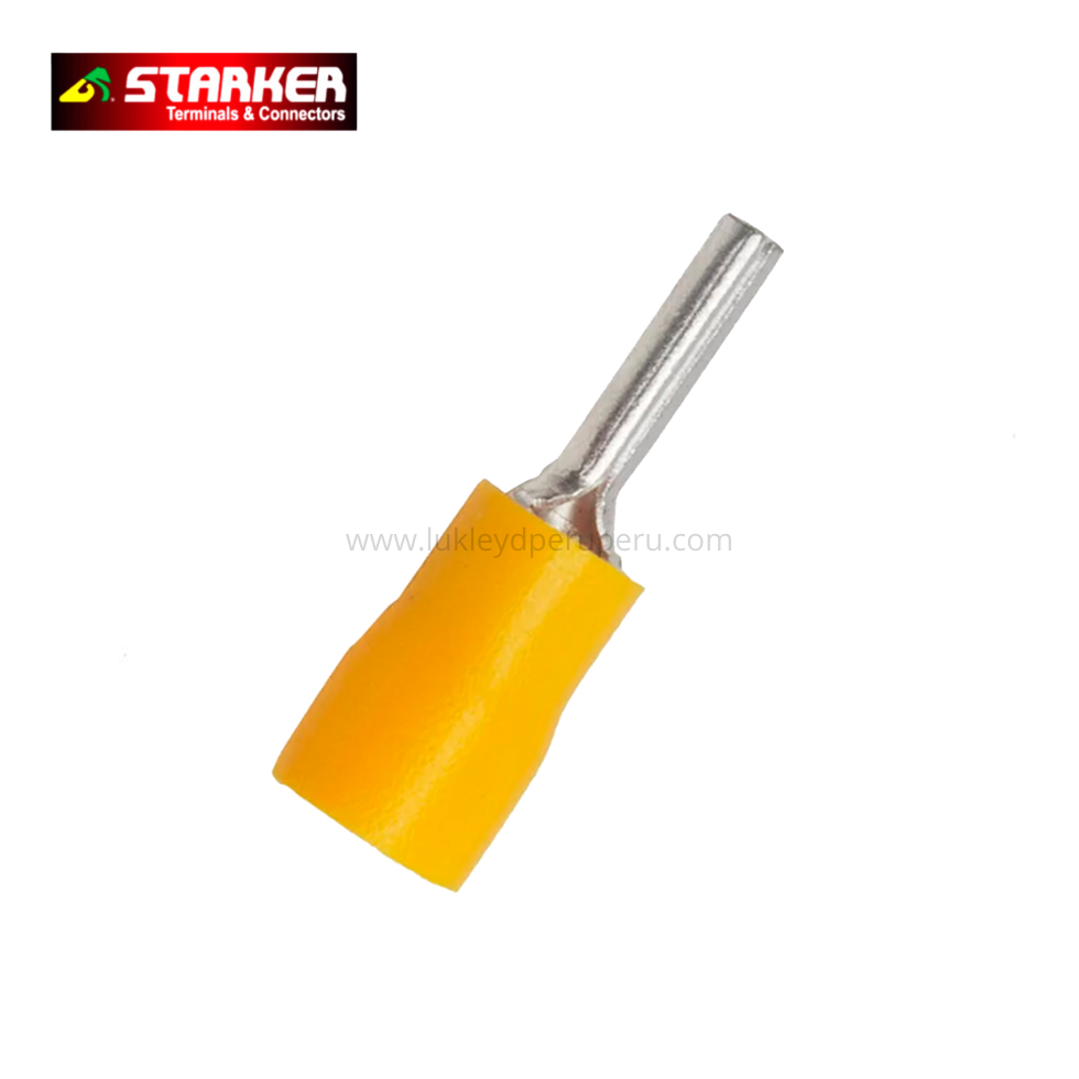TERMINAL AISLADO TIPO PIN AMARILLO 3/16´´