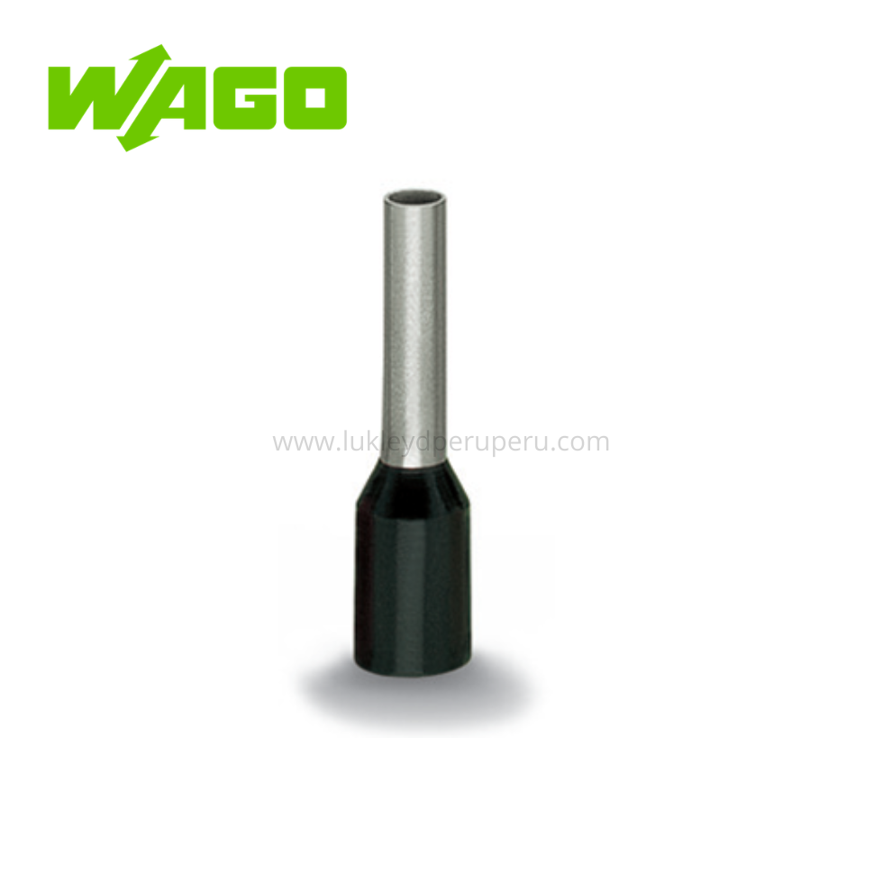 TERMINAL TUBULAR SOBREMOLDEADO NEGRO AWG16(1,5MM2) - WAGO