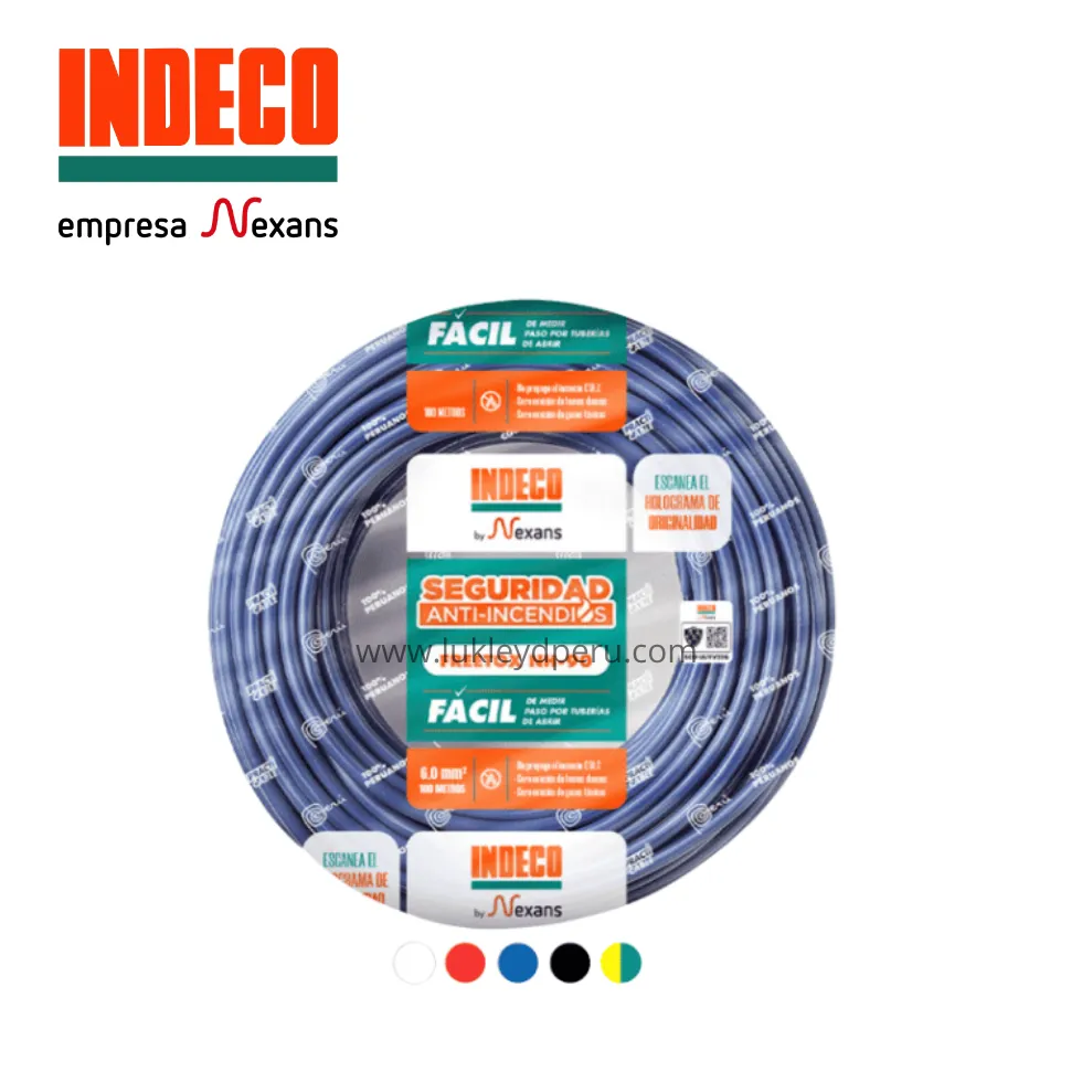 CABLE FREETOX NH-90 6MM2 AZUL 450/750V INDECO