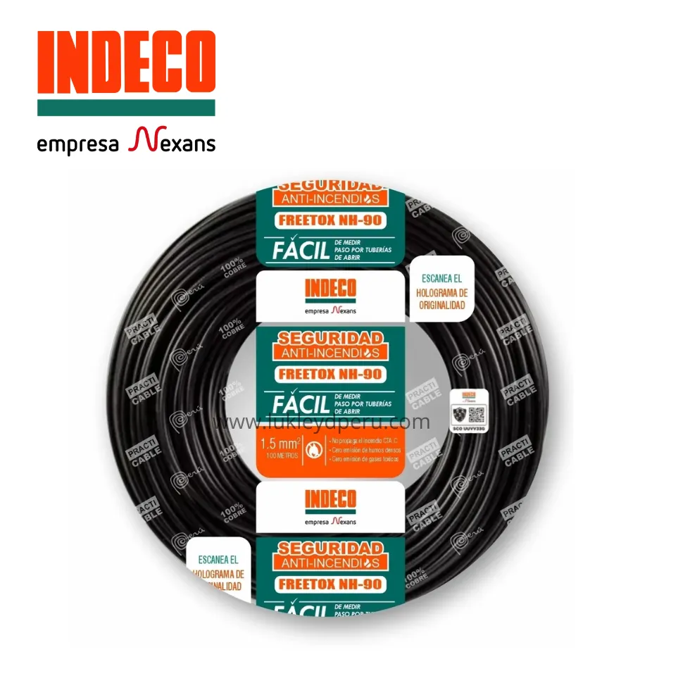 CABLE FREETOX NH-90 6MM2 NEGRO 450/750V INDECO