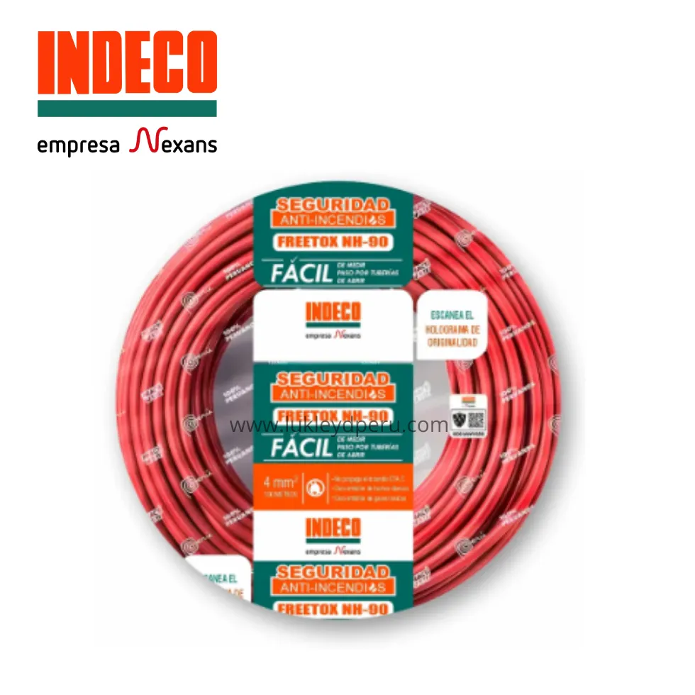 CABLE FREETOX NH-90 6MM2 ROJO 450/750V INDECO