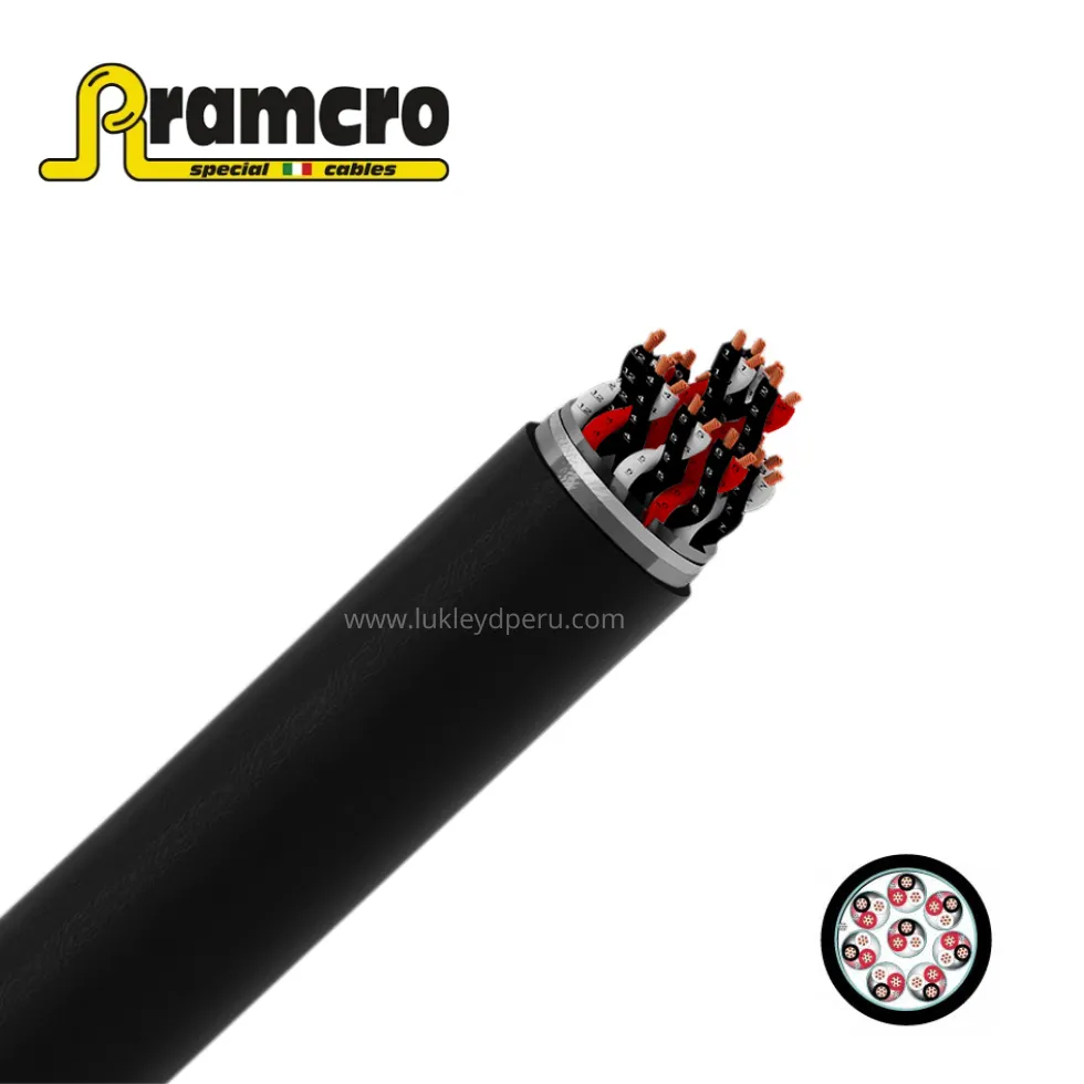 CABLE INSTRUMENTACION APANTALLADO 12x2x16AWG 300V 90°C LIBRE DE HALOGENO, UL - RAMCRO