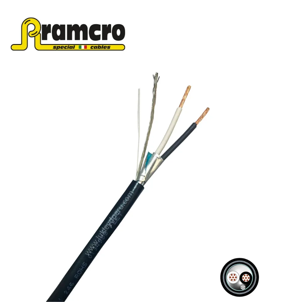 CABLE INSTRUMENTACION APANTALLADO 1x2x14AWG 300V 90°C LIBRE DE HALOGENO, UL, RAMCRO