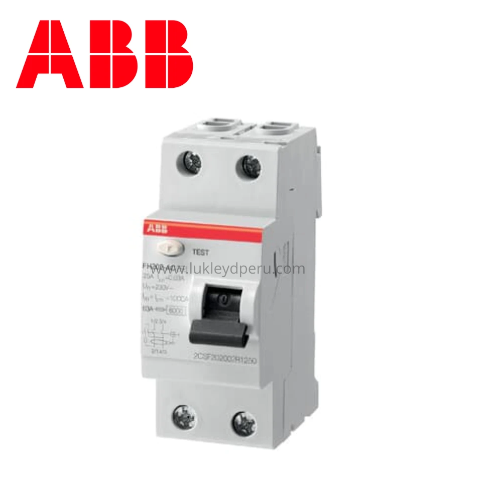 INTERRUPTOR DIFERENCIAL 2X63A AR FH202 AC-25/0.03 ABB