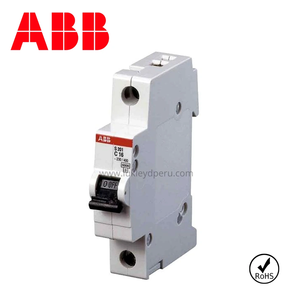 INTERRUPTOR TERMOMAGNÉTICO ABB 1X10A 10/6kA 230/400V S201-C10 CURVA C