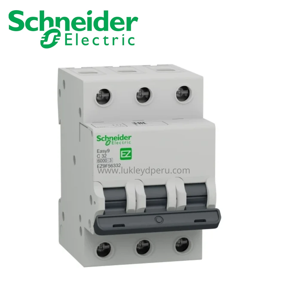 INTERRUPTOR TERMOMAGNETICO 3X63A EASY 9 6kA 230/400V AC SCHNEIDER ELECTRIC