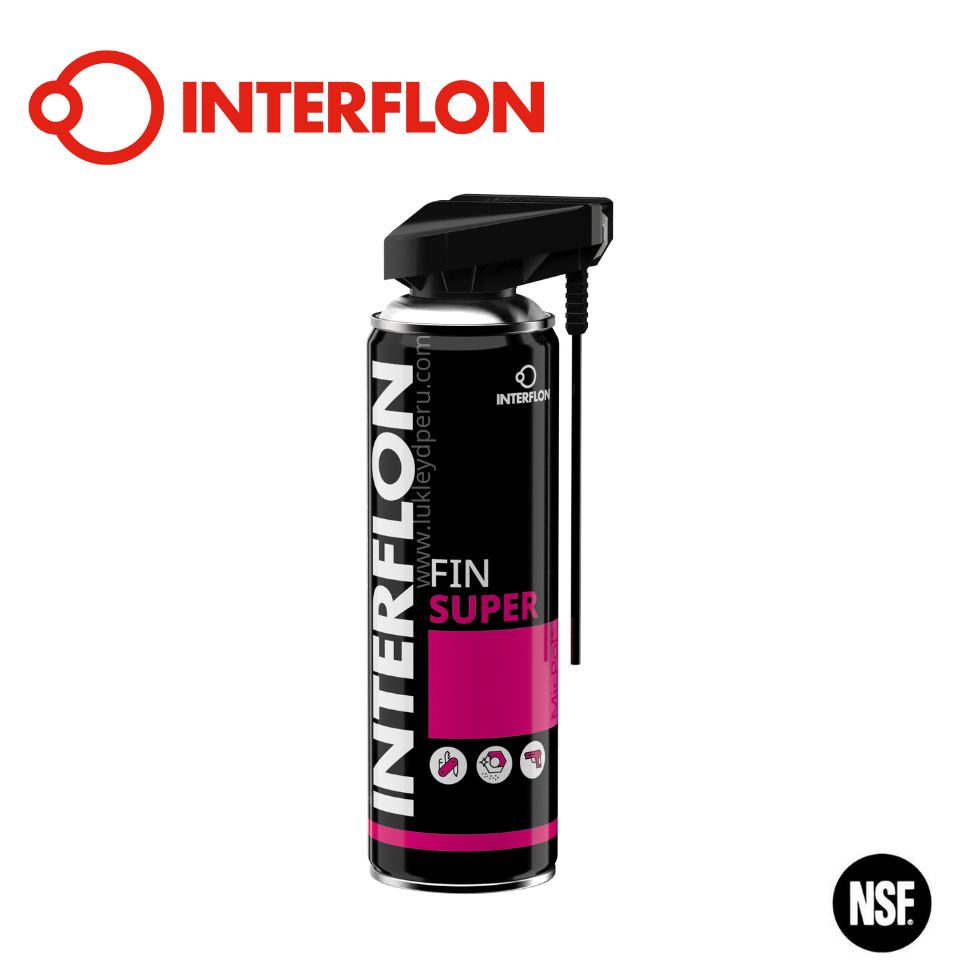 Interflon Fin Super (Aerosol) - Lubricante Seco Multifuncional con Tecnología MicPol®
