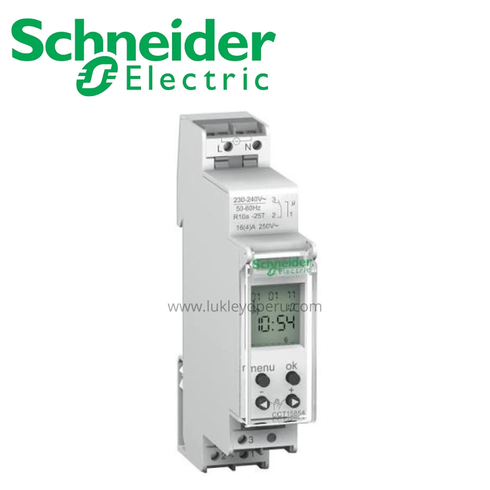 Interruptor horario digital diario 16A 230VAC SCHNEIDER ELECTRIC