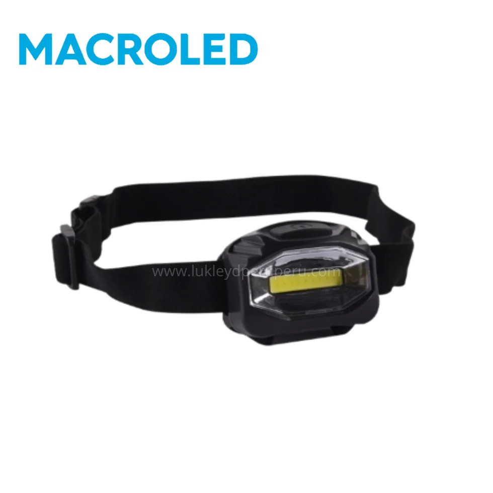 Linterna para casco 3W 120Lm + correa de sujeción - MACROLED
