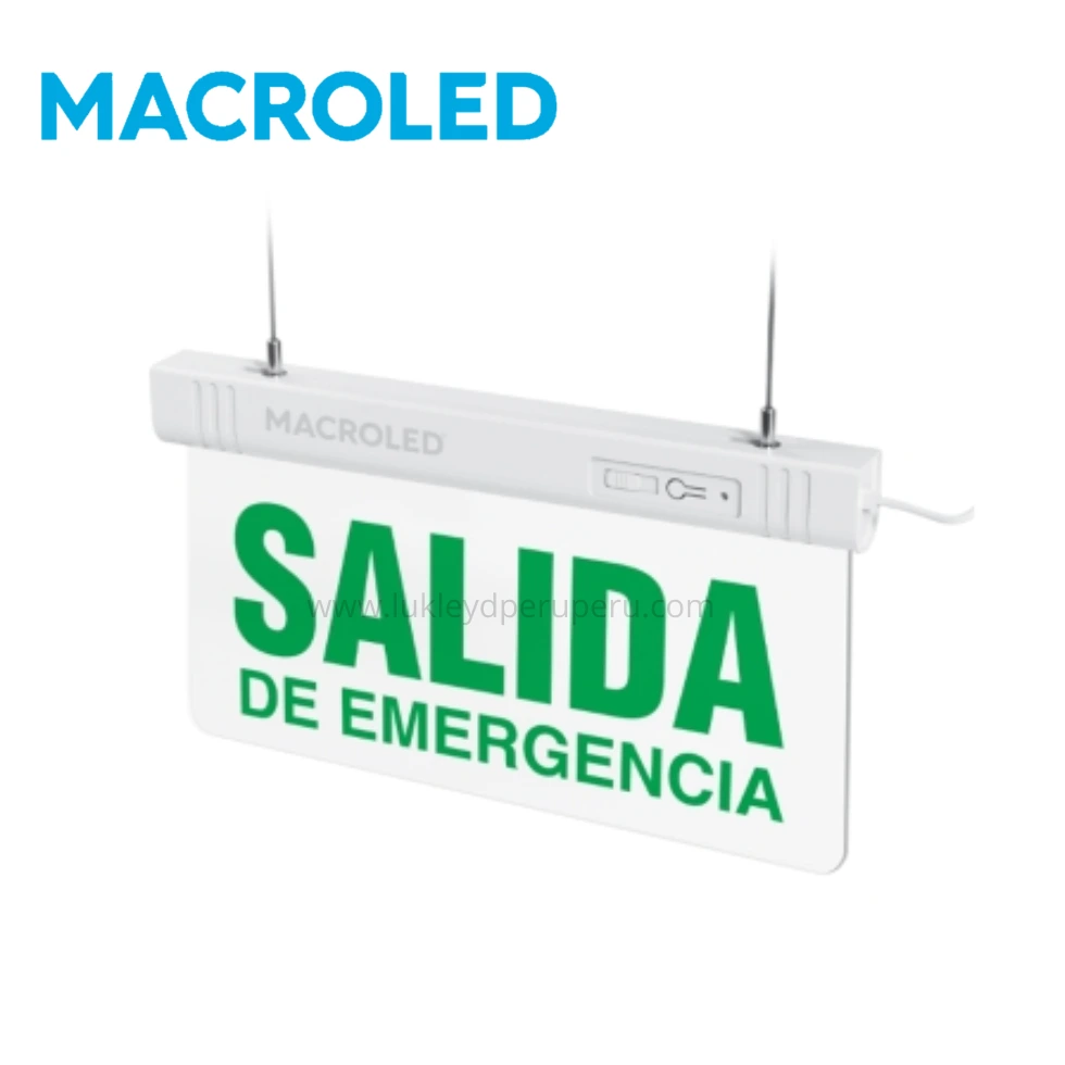 Luminaria de emergencia señal LED CSL-Emergencia 1W - MACROLED