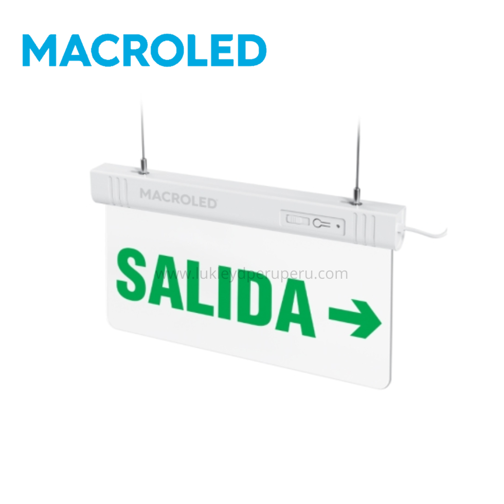Luminaria de emergencia señal LED CSL-Salida derecha 1W - MACROLED
